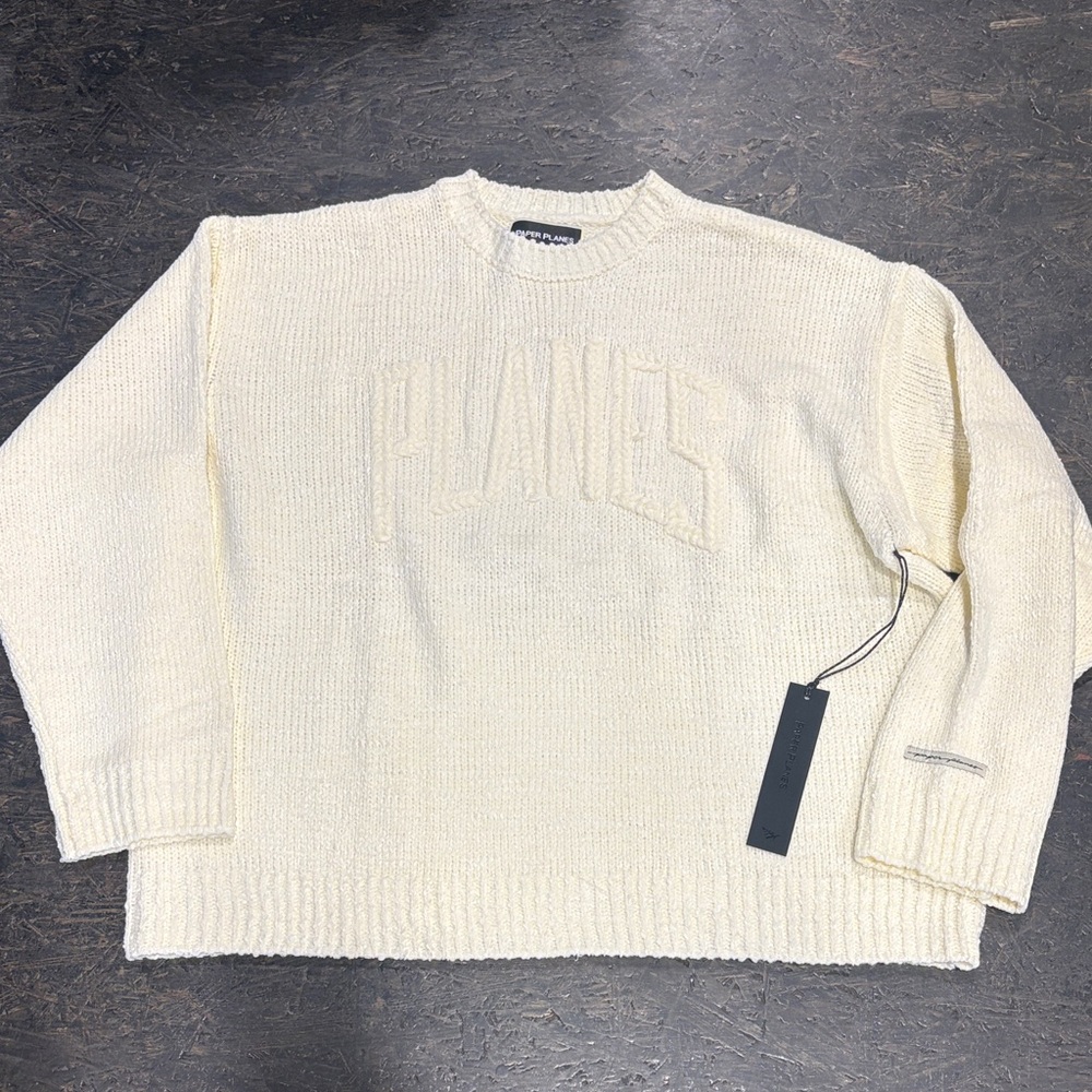 Ivory Paperplanes Crewneck Sweater - Men